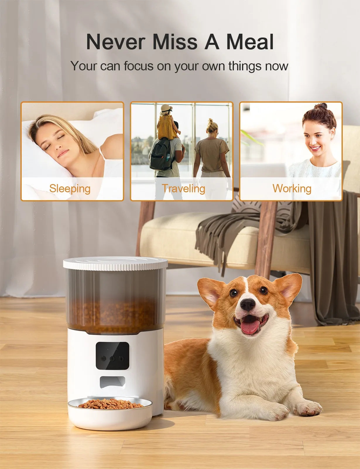 Smart Dog and Cat Automatic Pet Feeder