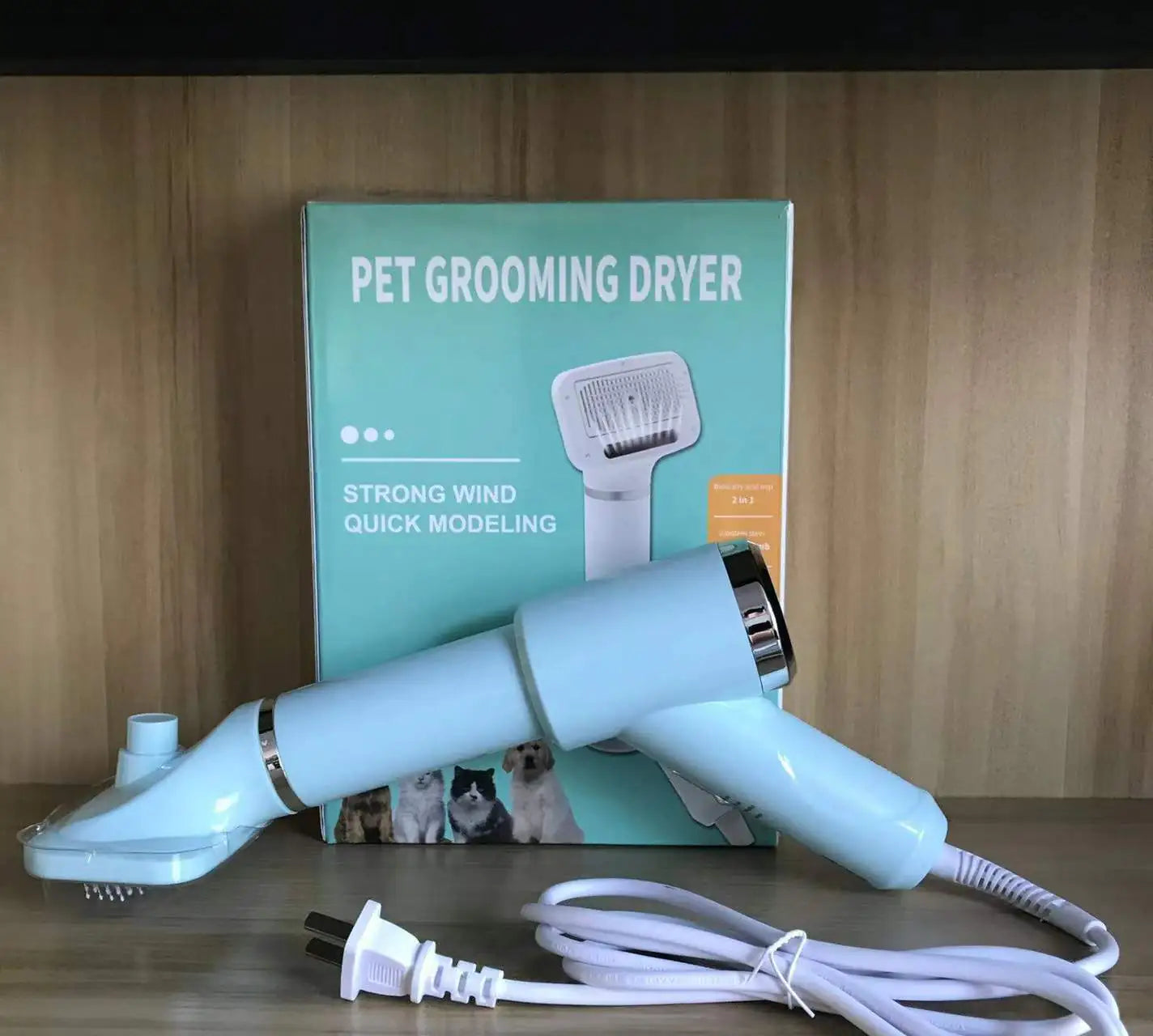 Pet Hair Dryer and Grooming Comb for Dogs and Cats