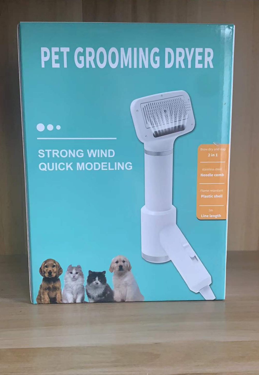 Pet Hair Dryer and Grooming Comb for Dogs and Cats