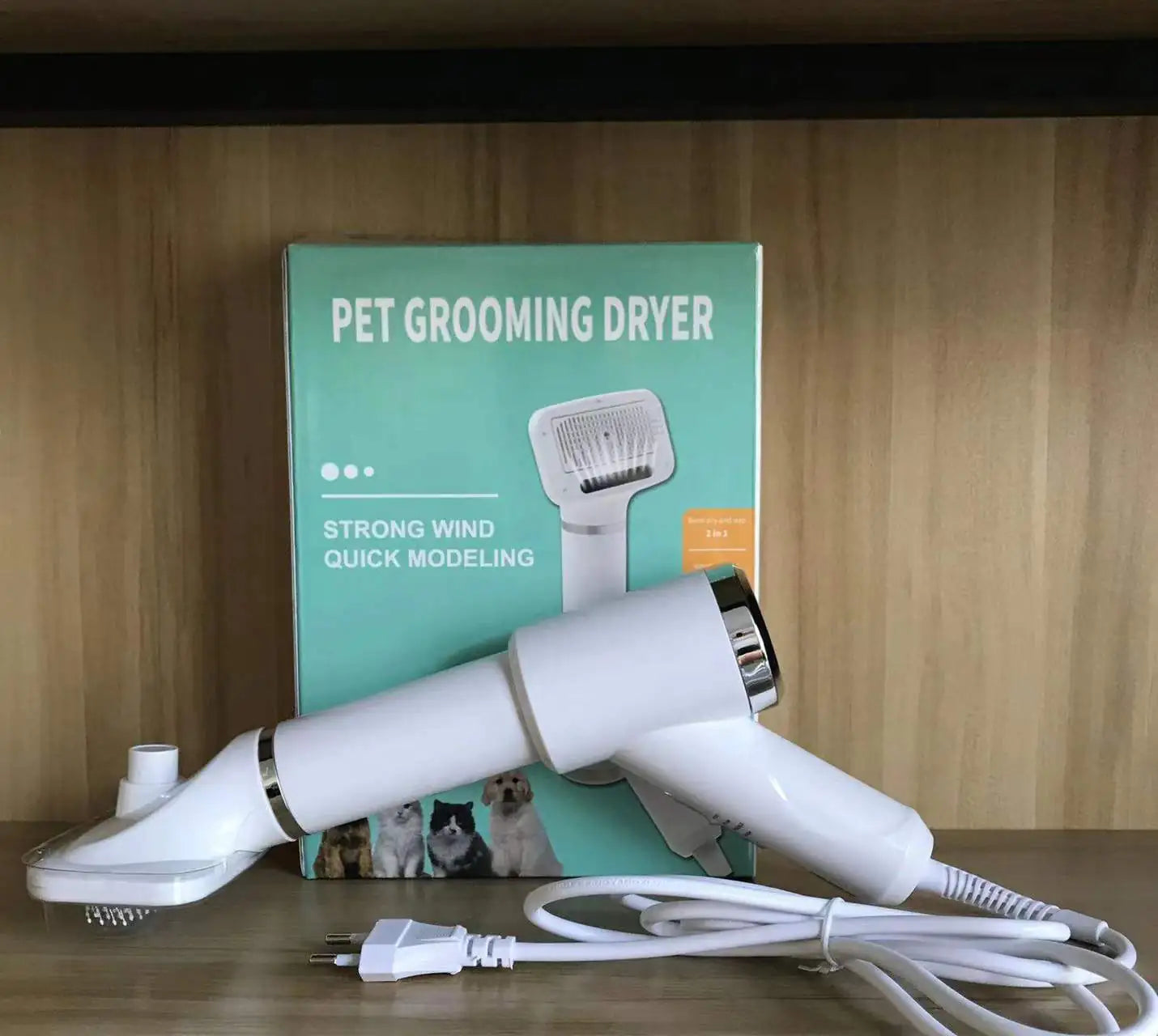 Pet Hair Dryer and Grooming Comb for Dogs and Cats