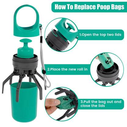 Hands-Free Dog Poop Scooper with Waste Bags – Clean Walks Made Easy!